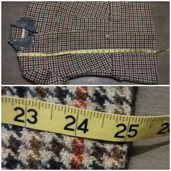 J.Crew Blazer Regent Wool Houndstooth Tan Jewel Jacket Size 2 - Picture 7 of 16